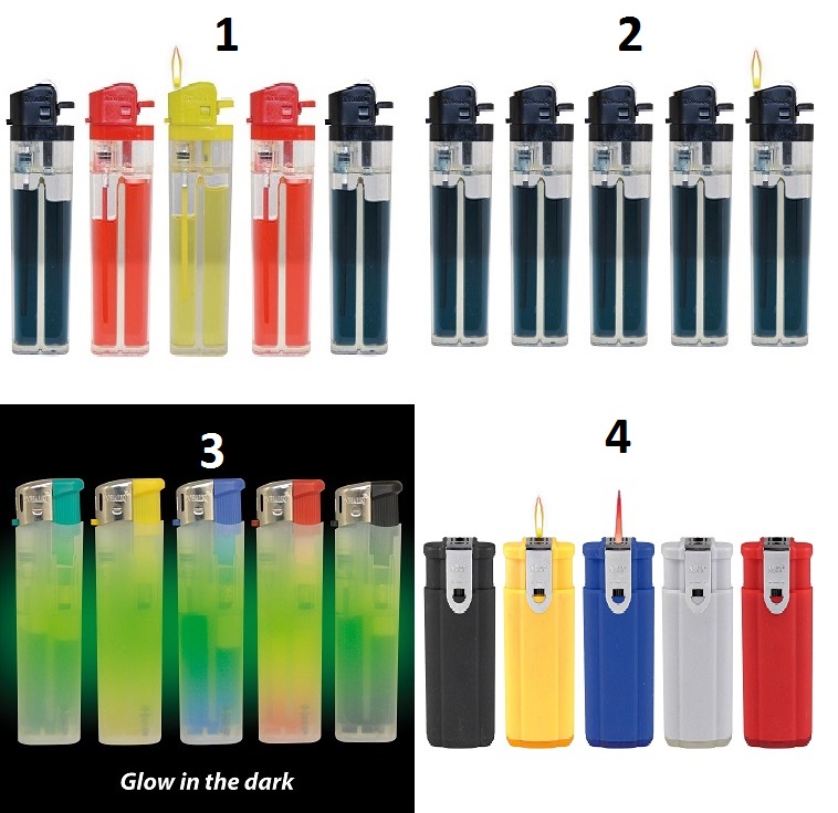 Feuerzeug Restposten Sturmflamme Sonderposten buntes Gas Display